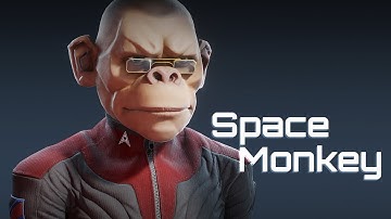 Sculpting Space Monkey | Blender Timelapse
