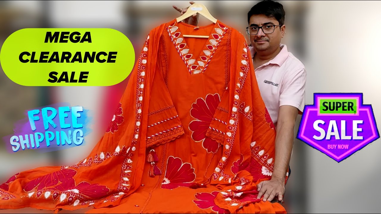 🔥 MEGA CLEARANCE SALE on DESIGNER KURTI Online Shopping on YouTube, BOUTIQUE SUIT, Cotton Suits