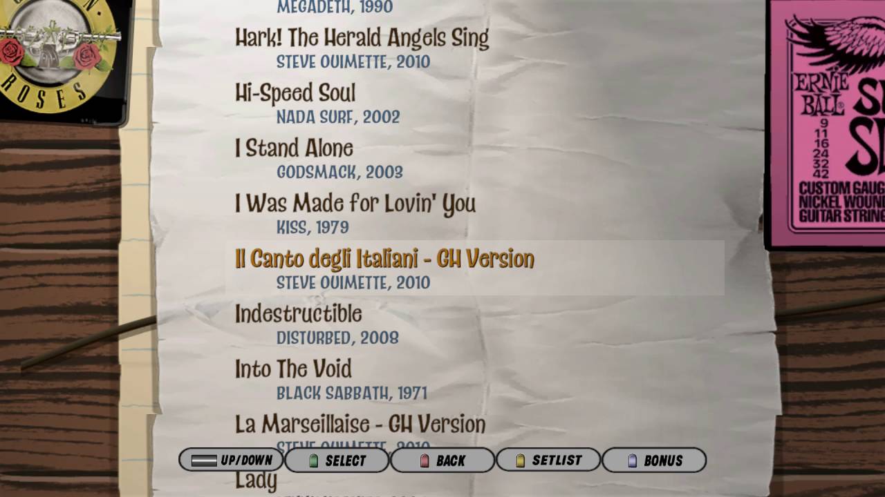 GH3 Setlist! : r/GuitarHero