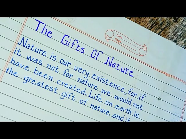 Essay on nature in english | Nature essay writing - YouTube