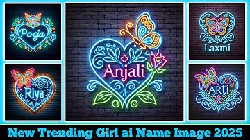 NEW TRENDING GIRL AI NAME IMAGE 2025 | BING IMAGE CREATOR | AI NAME IMAGE MICROSOFT BEAM #ai #bing