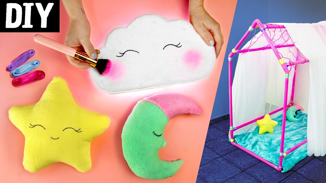 Kids DIY ⭐🏠 Pipe House, Cloud Table Lamp and Cute Pillows diya tailors