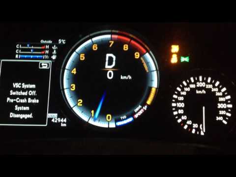 Lexus RC F 0-100 kmh acceleration
