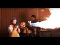 Flying flamethrower trombone.