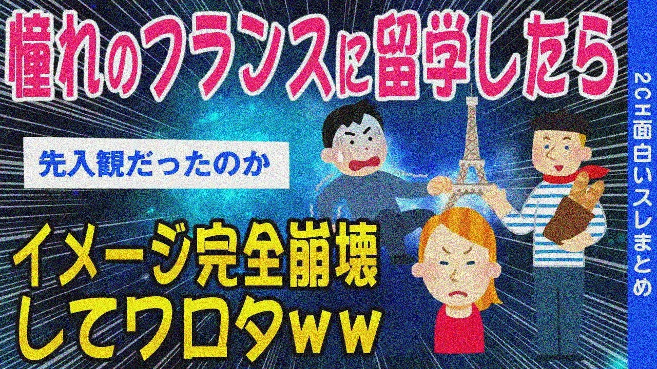 【2ch面白いスレ】憧れのフランスに留学したらイメージが完全崩壊ww【ゆっくり解説】