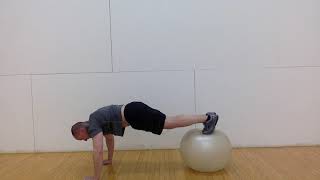 Stability-Ball Push-Up with a Pike