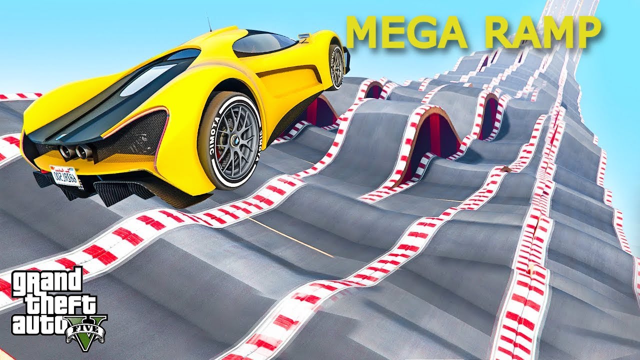 IMPOSSIBLE MEGA RAMP RACE in GTA 5 - YouTube
