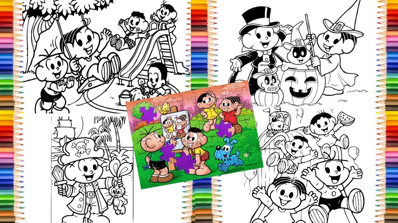 Colorindo Turma da Mônica Desenhos animados Brinquedos para crianças Cores  Pinturas Musica Infantil 