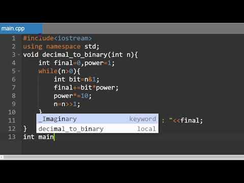 program to convert a decimal number to a binary number| c++ programming | learning capital