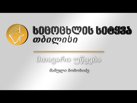 01.01.2017 მამული ბობოხიძე - \"მთავარი უწყება\"