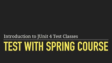 Introduction to JUnit 4 Test Classes