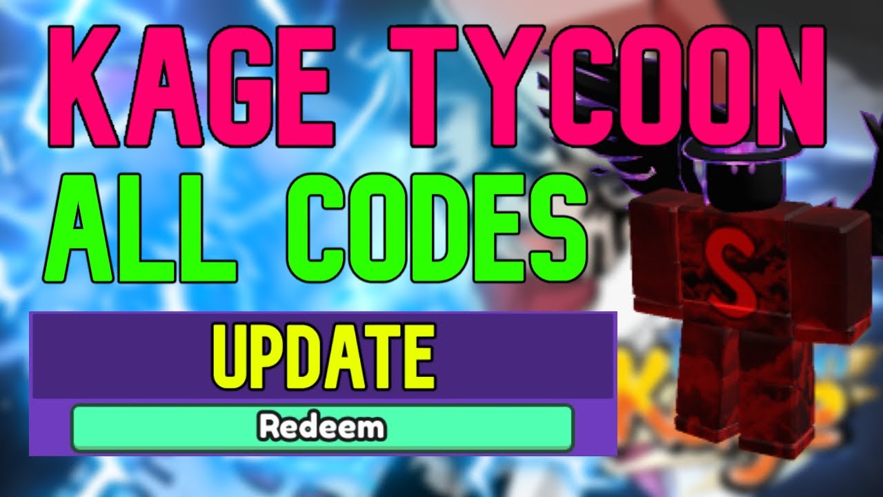 In the Roblox game, the Kage Tycoon Codes are updated