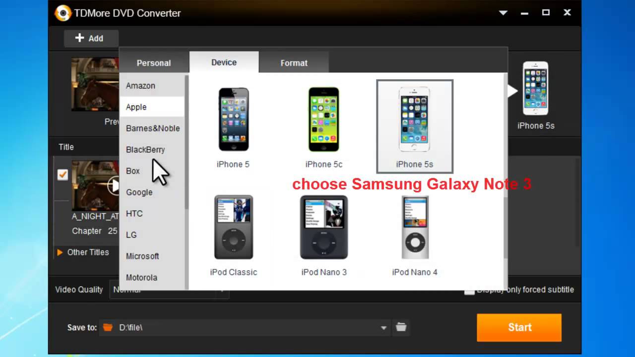 How to convert DVD to Samsung Galaxy Note 3?