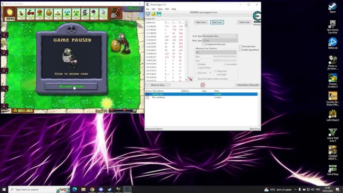 How to Cheat in Plants Vs Zombies (Infinite Sun, No Reload - Using Cheat  Engine 6.2) 