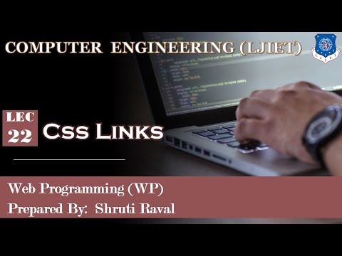 Lec-22_CSS Links | Web Programming | Computer Engineering - YouTube