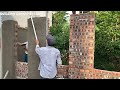 Construction Techniques To Decorate Beautiful Fences For Households With Bricks And Cement