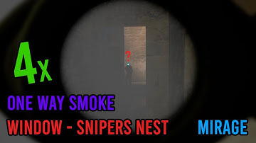 Mirage Window (Snipers Nest) One Way Smokes in Middle - CS:GO