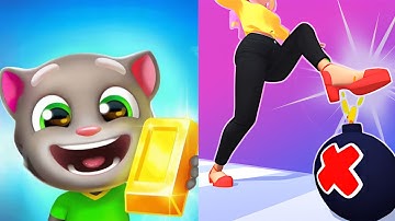 Talking Tom Golg Run vs Tippy Toe 3D - Android,ios Gameplay Walkthrough All Levels Game EP1