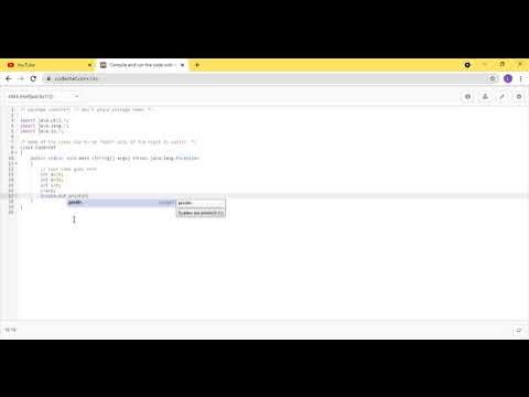 Java Program to add two numbers-Tutorial-1 - YouTube