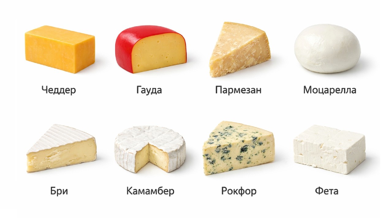 Все виды сыров за 4 минуты