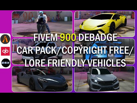 Fivem Debadge/Lorefree/Copyright/ logo-Free Premium 900 car pack/Create your own pack - From 20$