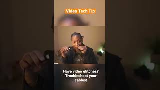 Fixing video quality issues 🎥 Do not daisychain your cables!! #techhelp #serialentrepreneur