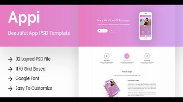 Appi - App Landing PSD Template | Themeforest Website Templates and Themes