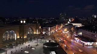 Evening time-lapse of Kings Cross from St. Pancras clocktower