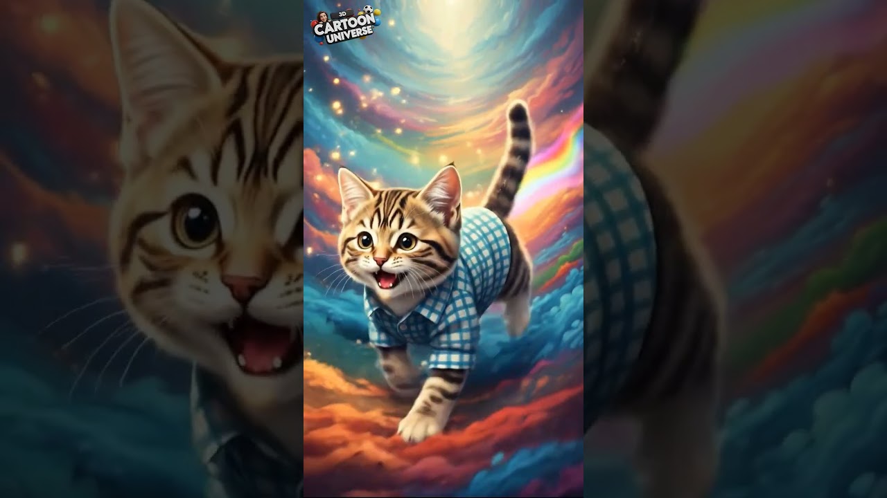 Cat and the Magical Rainbow 🌈 | Fantasy Adventure Short for Kids & Cat Lovers 