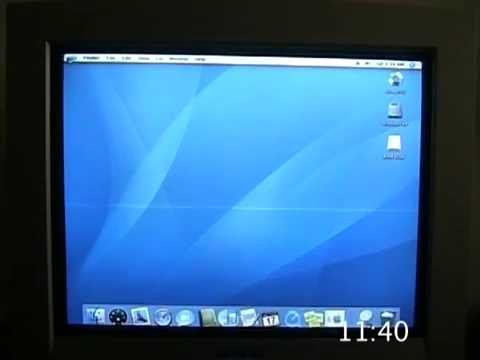 MSN Messenger and e-mail: macosxlivedvd@live.com A live DVD I made of Mac OS X x86. Booting up on my eMachines T2984. The numbers are minutes then seconds. Intel Celeron D 2.94Ghz 512mb of RAM I have not tested this on an AMD yet. I used AMD extensions when installing. I insterted this disc into my MacBook, and it would not boot the CD. I do not own an actual Hackintosh. Nor do I support it. I just wanted to create a LiveDVD so I could update my mac-formatted iPod on a PC. This DVD is not on torrents... an server... and I will not seed it.