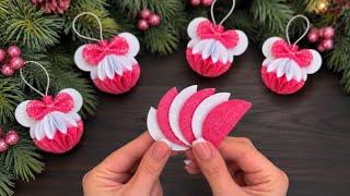 DIY Christmas Ornaments from Glitter Foam | Easy & Beautiful Christmas Decorations ✨