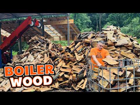 Banging Out Boiler Wood for the Bunker