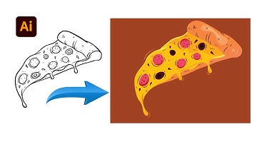 Adobe Illustrator Tutorial: Create a Vector Pizza from Sketch (HD)