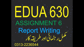 EDUA 630 Assignment 6