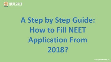 How to Fill NEET Application Form?