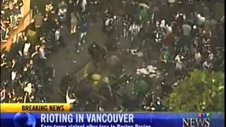 Vancouver Riot after Canucks lose to Bruins in Game 7 - June 15th, 2011 (TEAR GAS)