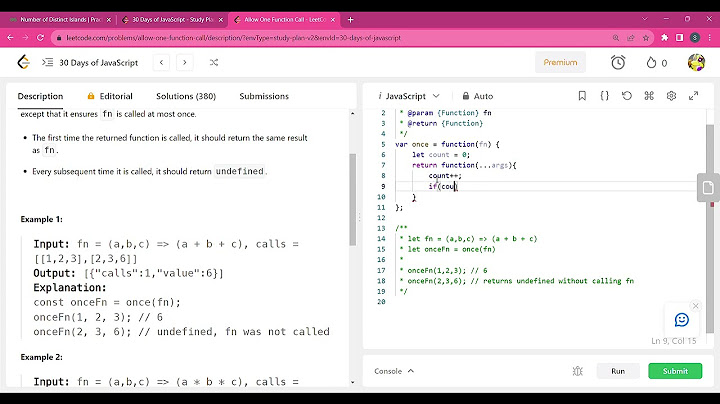 Allow One Function Call   LeetCode   Javascript 30 Days