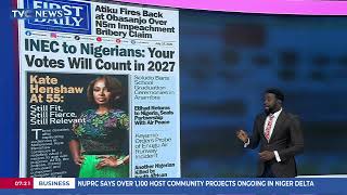 TVC Newspaper Review: Atiku, Obasanjo War Of Words Escalates Over Bribery Claims screenshot 4