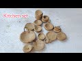 Diya Miniature Kitchen set with clay...❤️❤️#pottery #claycraft