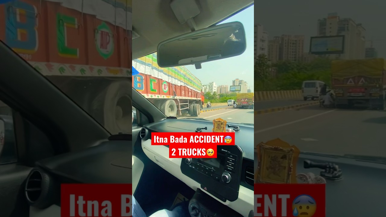 2 TRUCK🔥का ख़तरनाक😳Accident😰on शहीद पथ Lucknow 