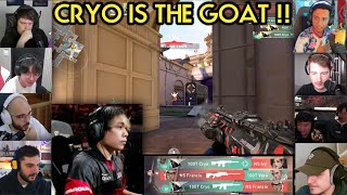 Valorant Streamers React To 100T CRYO INSANE 4K & Winning 2v4 Round vs Nongshim At VCT Champions screenshot 4