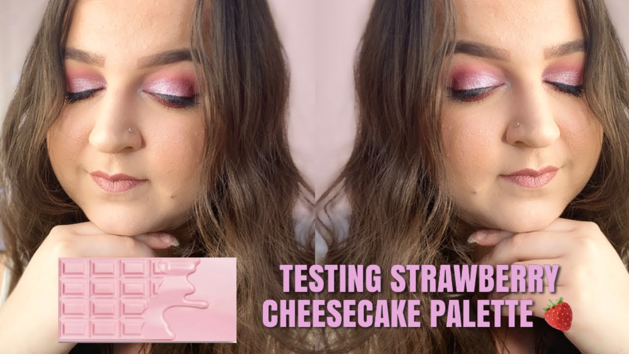 TESTING I HEART REVOLUTION STRAWBERRY CHEESECAKE PALETTE  🍓