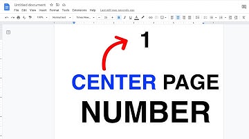 How To Center Page Numbers In Google Docs