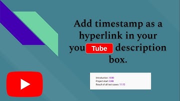 How To Add A TimeStamp Link In Your YouTube Video Description