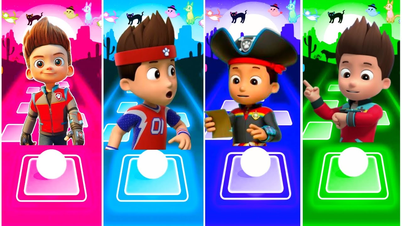 Marshall VS Rubble Paw Patrol VS Ryder Paw Patrol VS Paw Patrol - Tiles Hop EDM Rush 