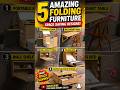 5 Amazing Folding Furniture Ideas | Space Saving Designs #shorts