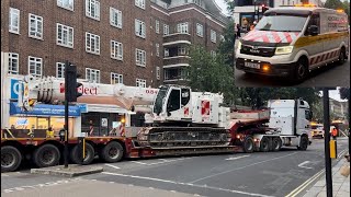 Abnormal Load HGV in Central London with Escort Vehicle