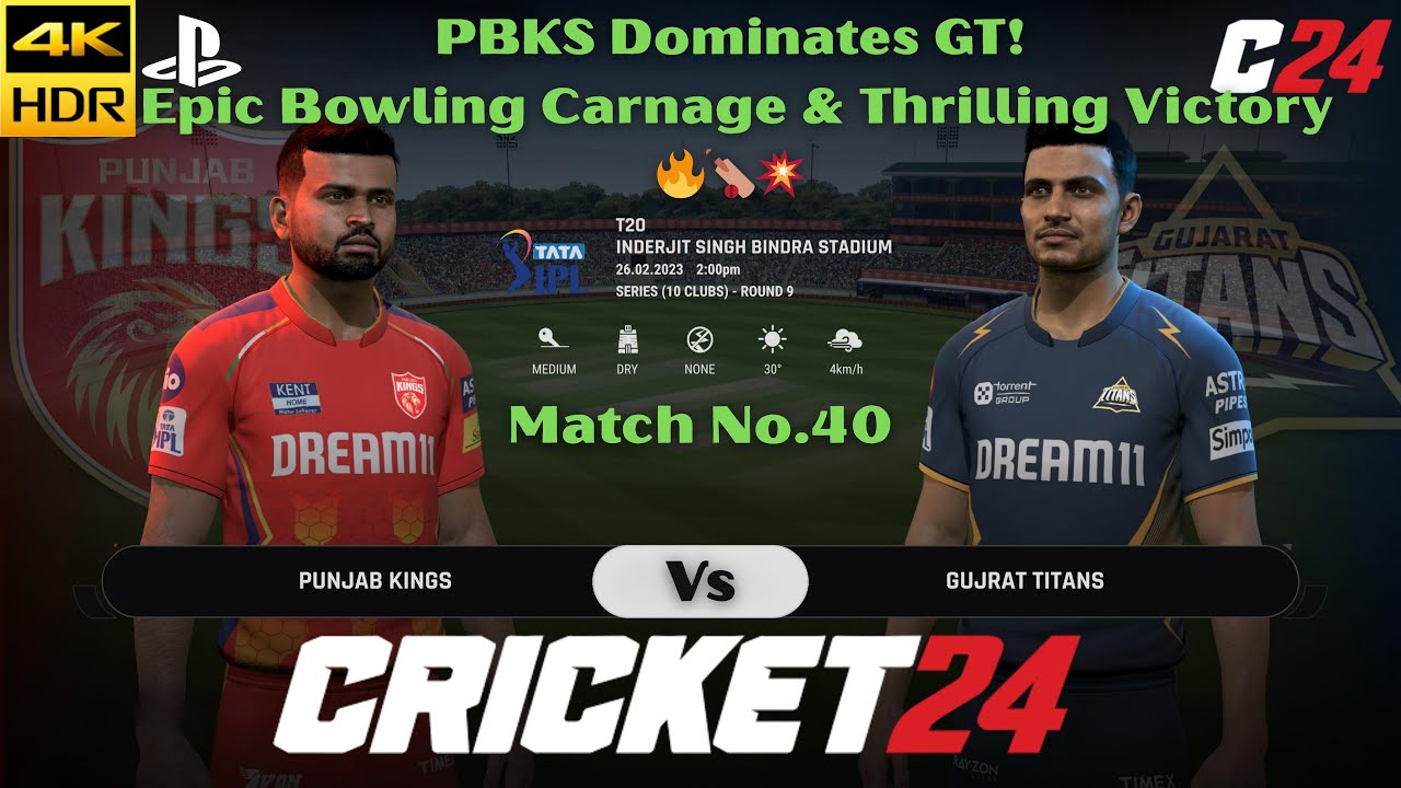 "PBKS Dominates GT! Epic Bowling Carnage & Thrilling Victory | IPL Gameplay 🔥🏏💥"