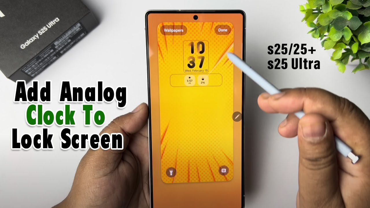 How To Add Analog Clock To Lock Screen Of Samsung Galaxy S25/ S25 Ultra ...
