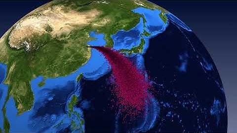 China nuclear power plant radiation leakage dispersion simulation